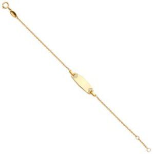 14K Gold Baby ID Bracelet 6 inches